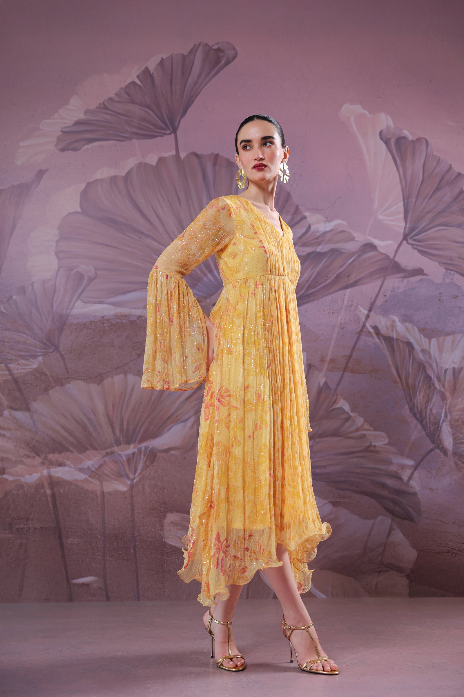 The sandesh dress in butter yellow