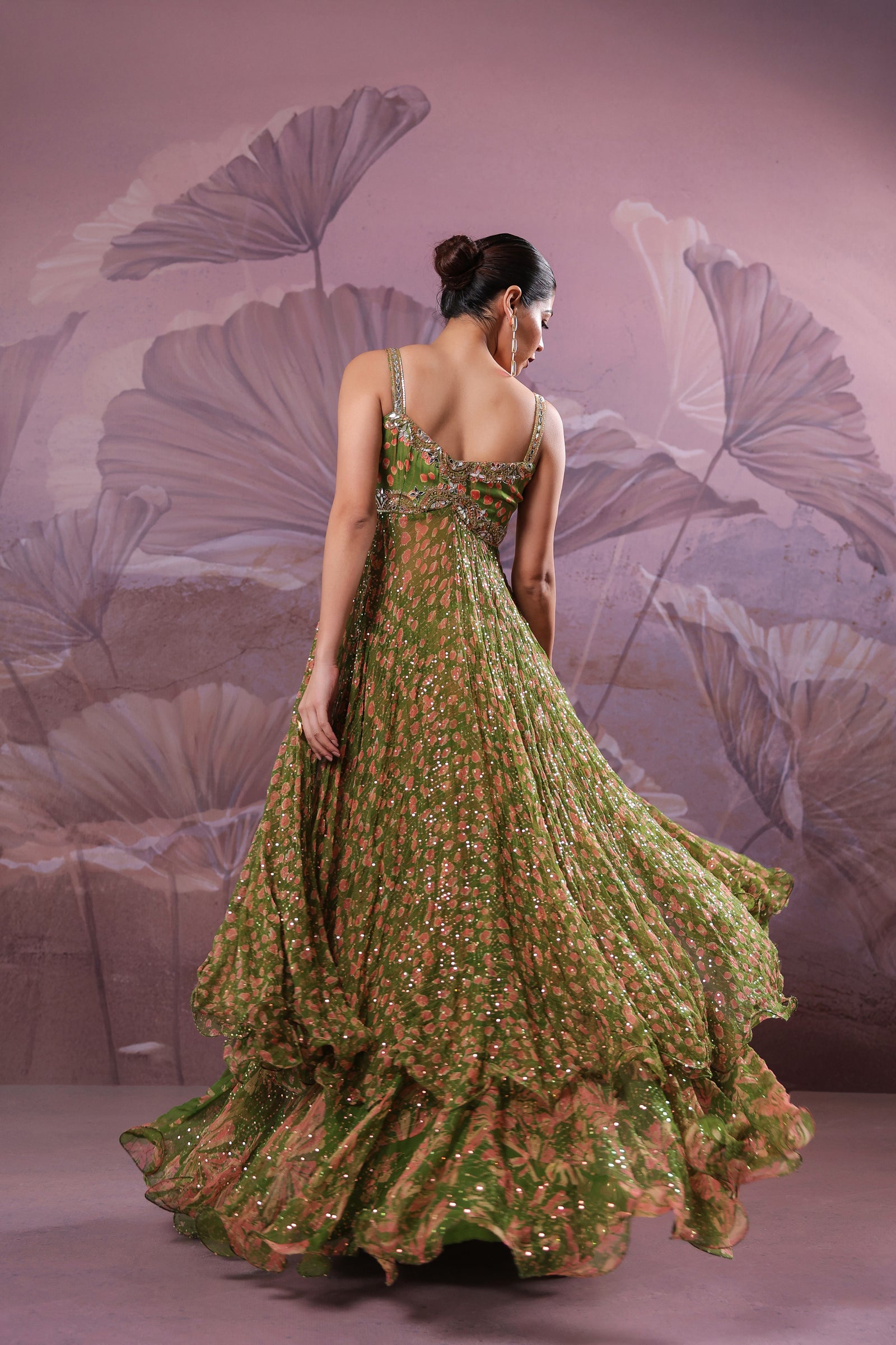 The Calcutta Mehendi set in avacado green