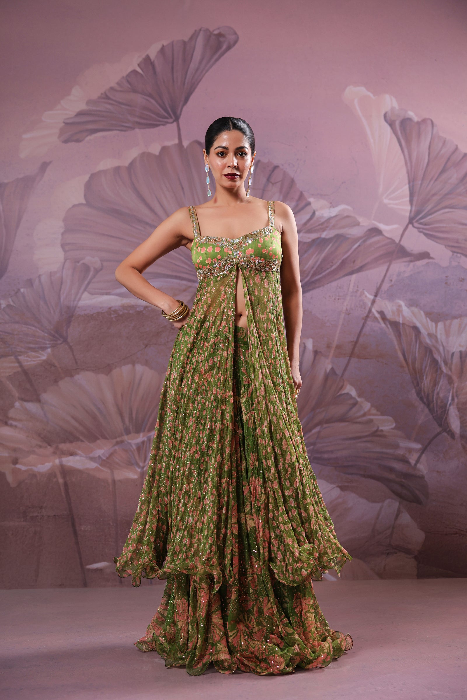 The Calcutta Mehendi set in avacado green