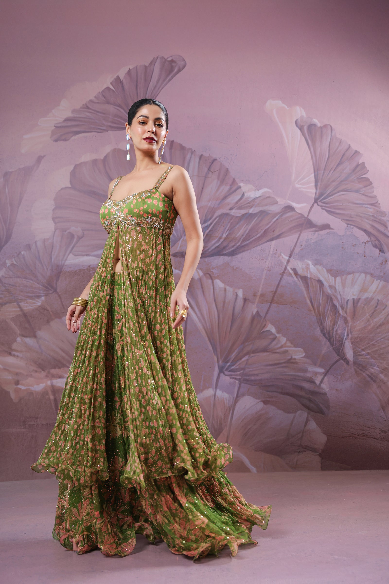 The Calcutta Mehendi set in avacado green