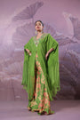 The  Avacado Green Chakarborty gotaphool kaftaan set