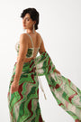 The lush green lehar saree with corset blouse