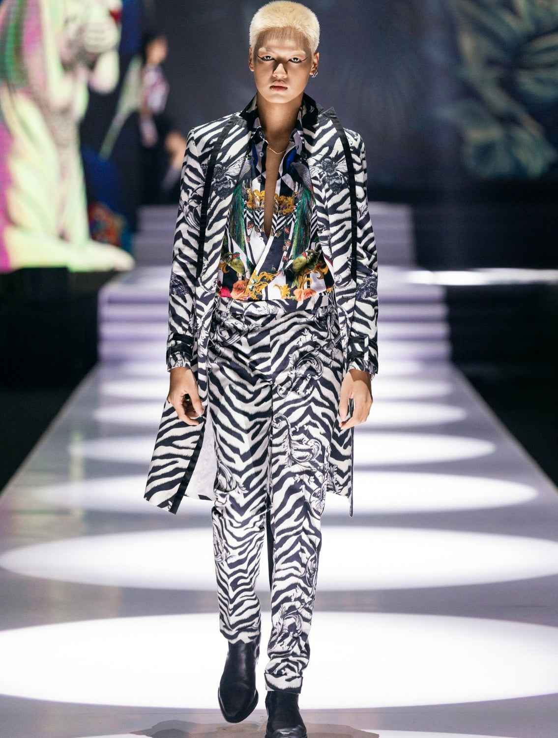 Regis Animal Printed Trenchcoat