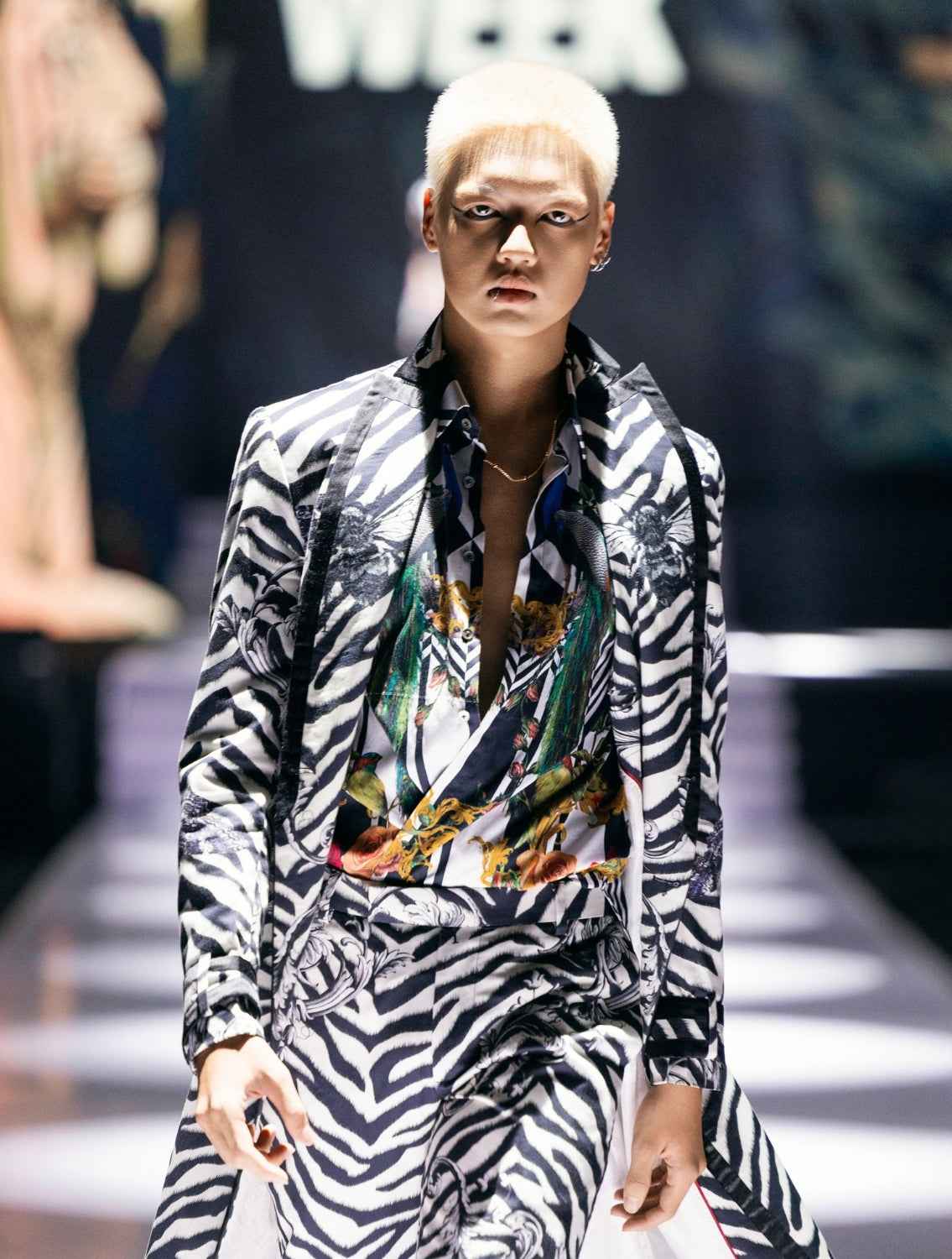 Regis Animal Printed Trenchcoat