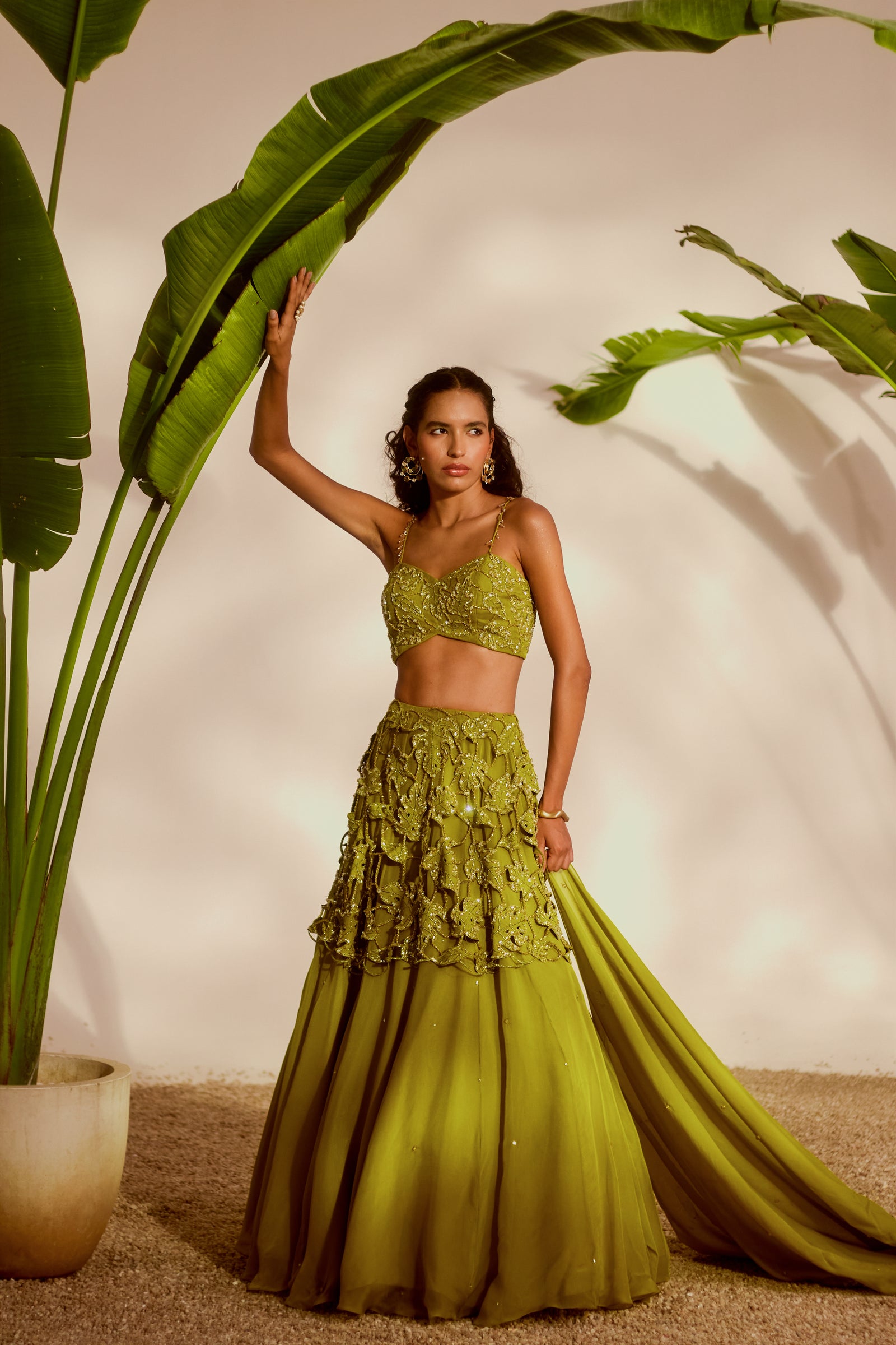 Monstera Lehenga Set
