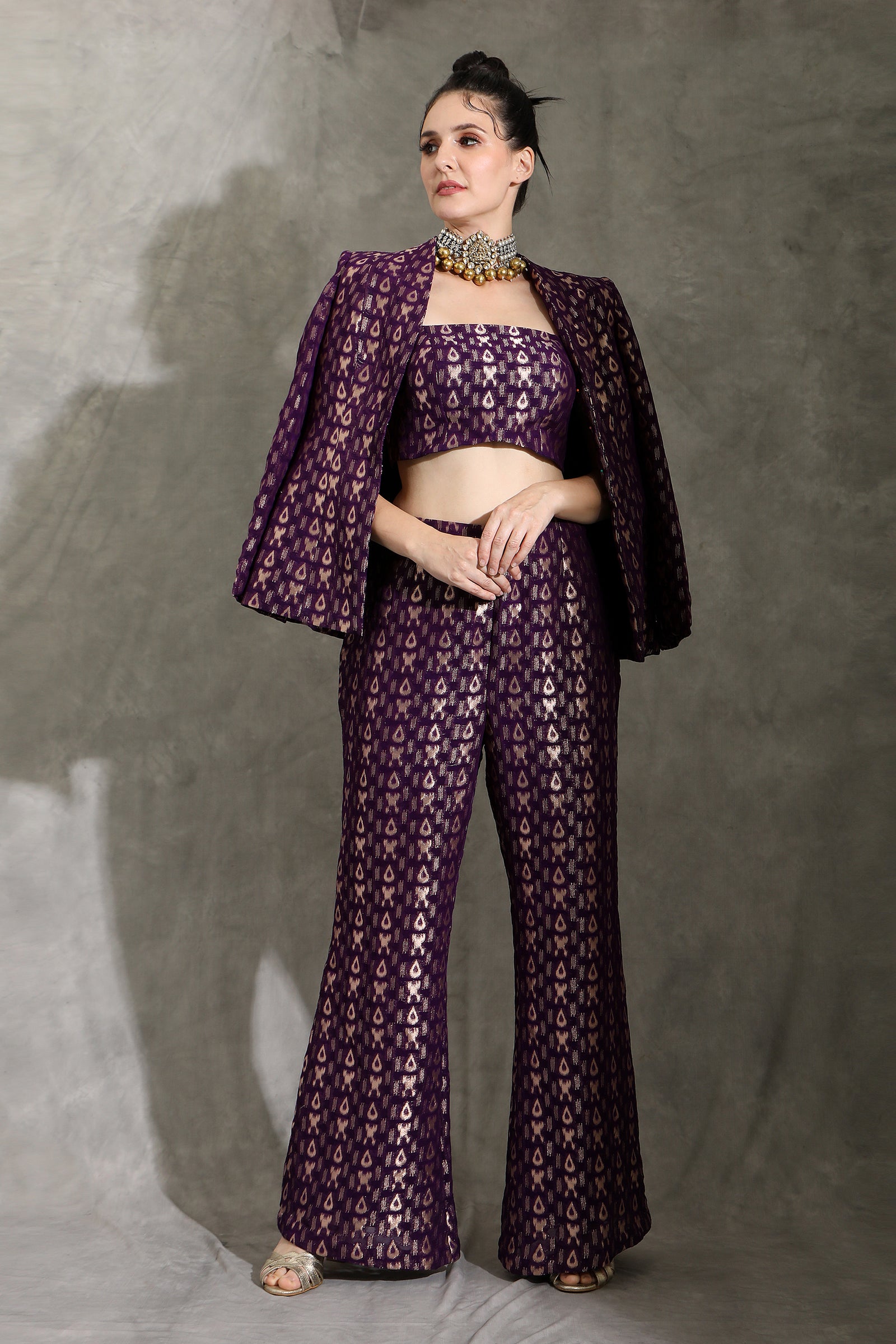 Brocade pant suit set