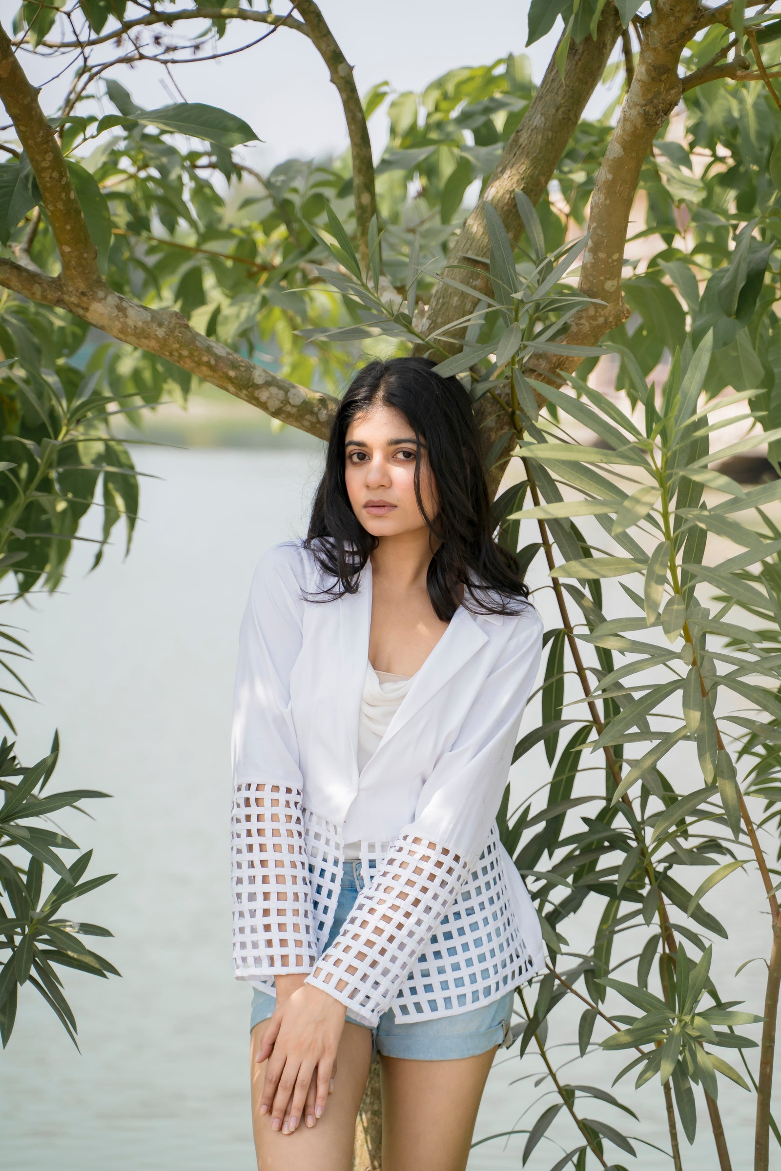 White Checkered Jacket