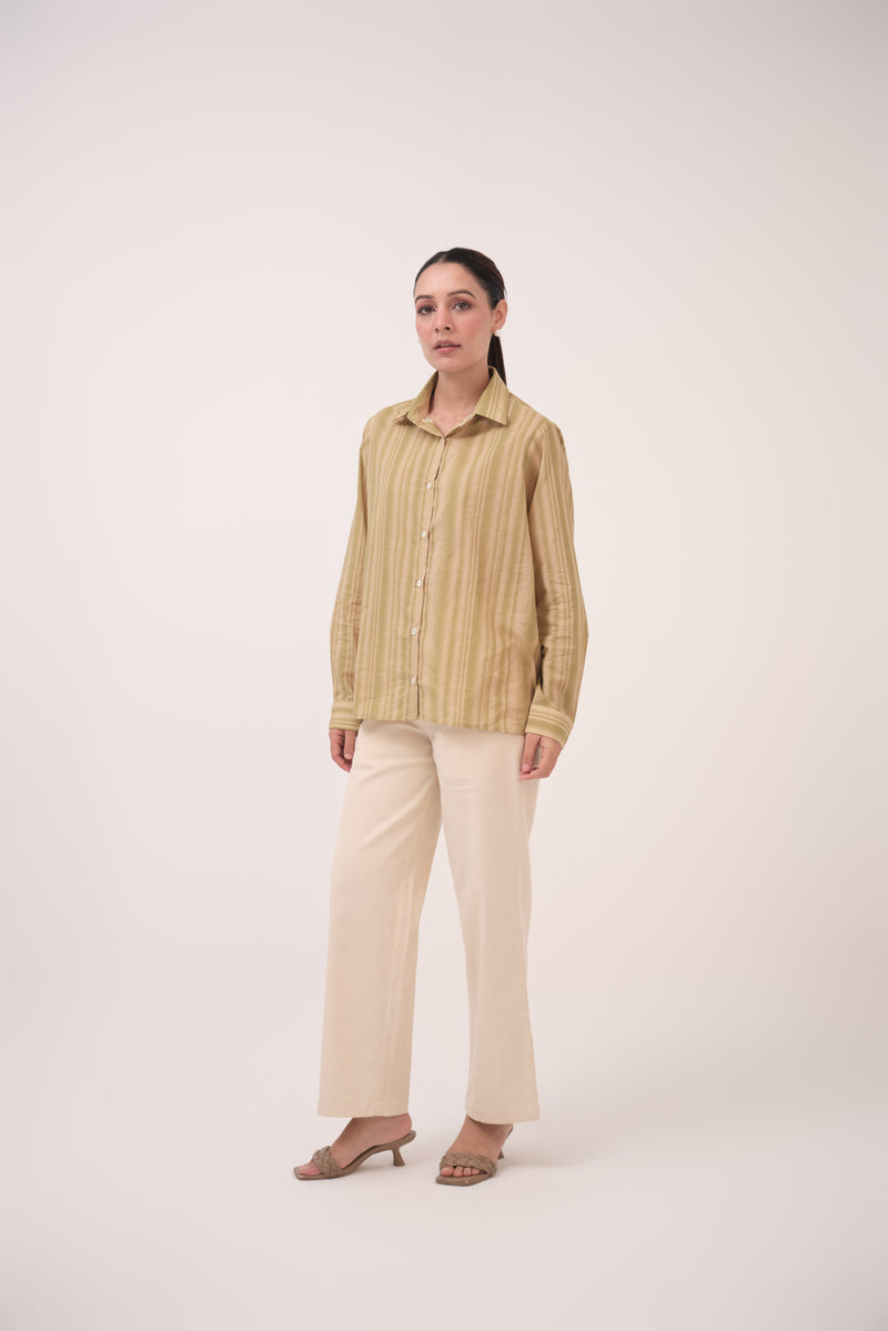 Denim Straight Pants Off White