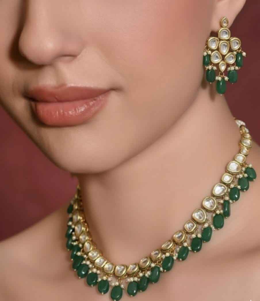 The Emerald Empress Kundan Necklace Set