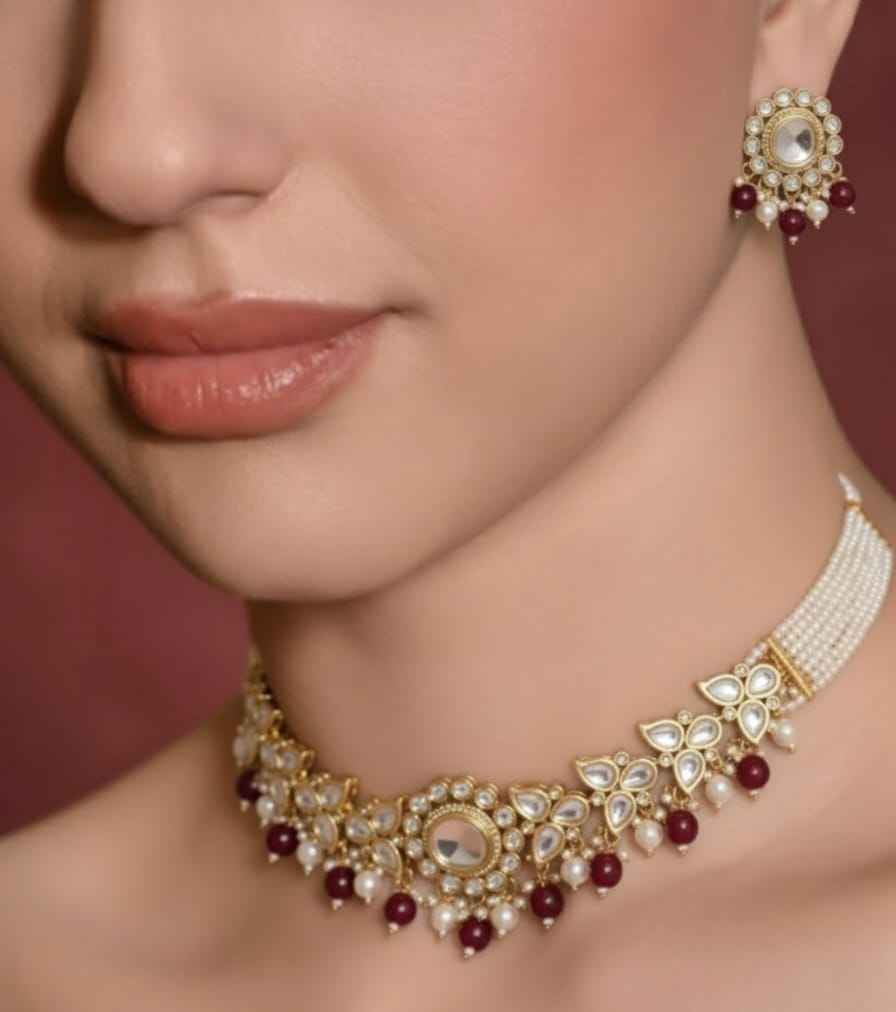 The Regal Ruby Kundan Choker Set