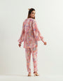 Printed silk tunic paired with chanderi pants