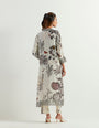 Saaya printed tunic with lace details and  stretch cotton pants