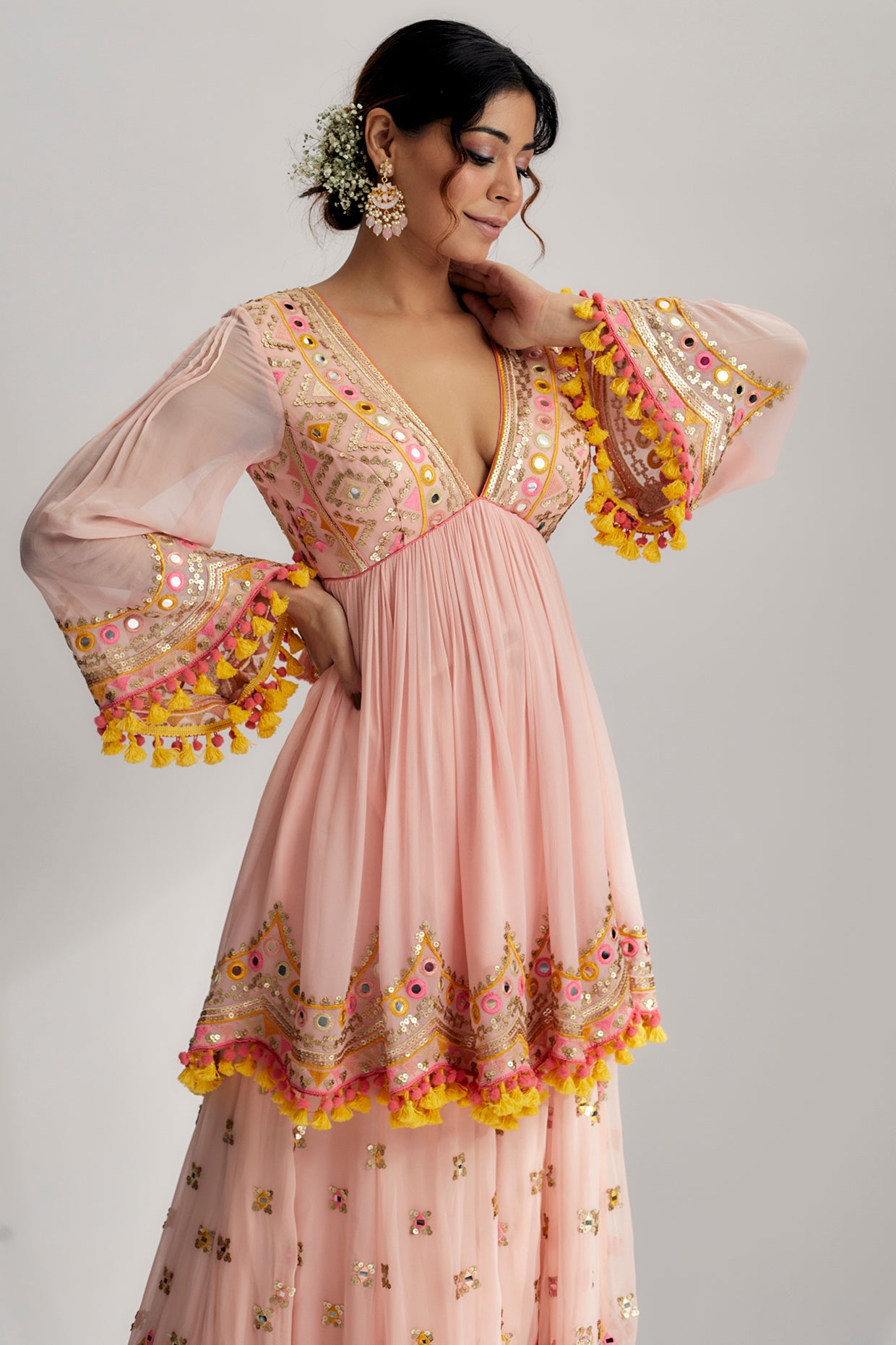 Zohra Peplum with Sharara