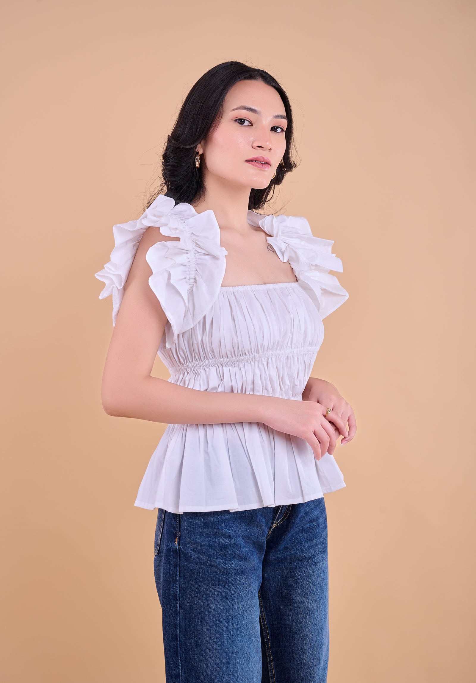 Malla Top - White