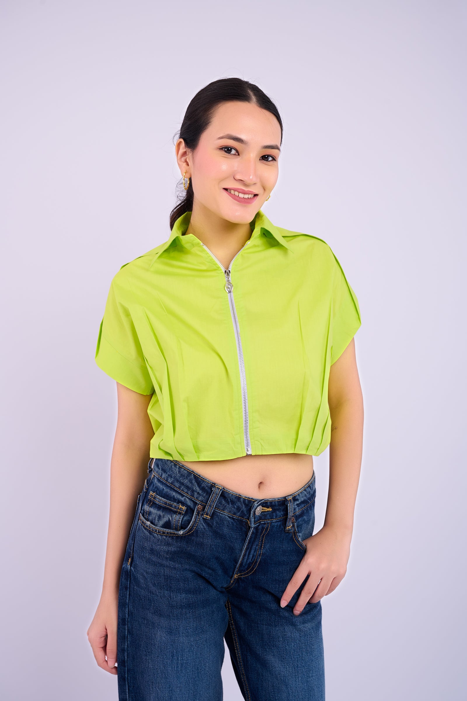 Daphnie Top - Lime Green
