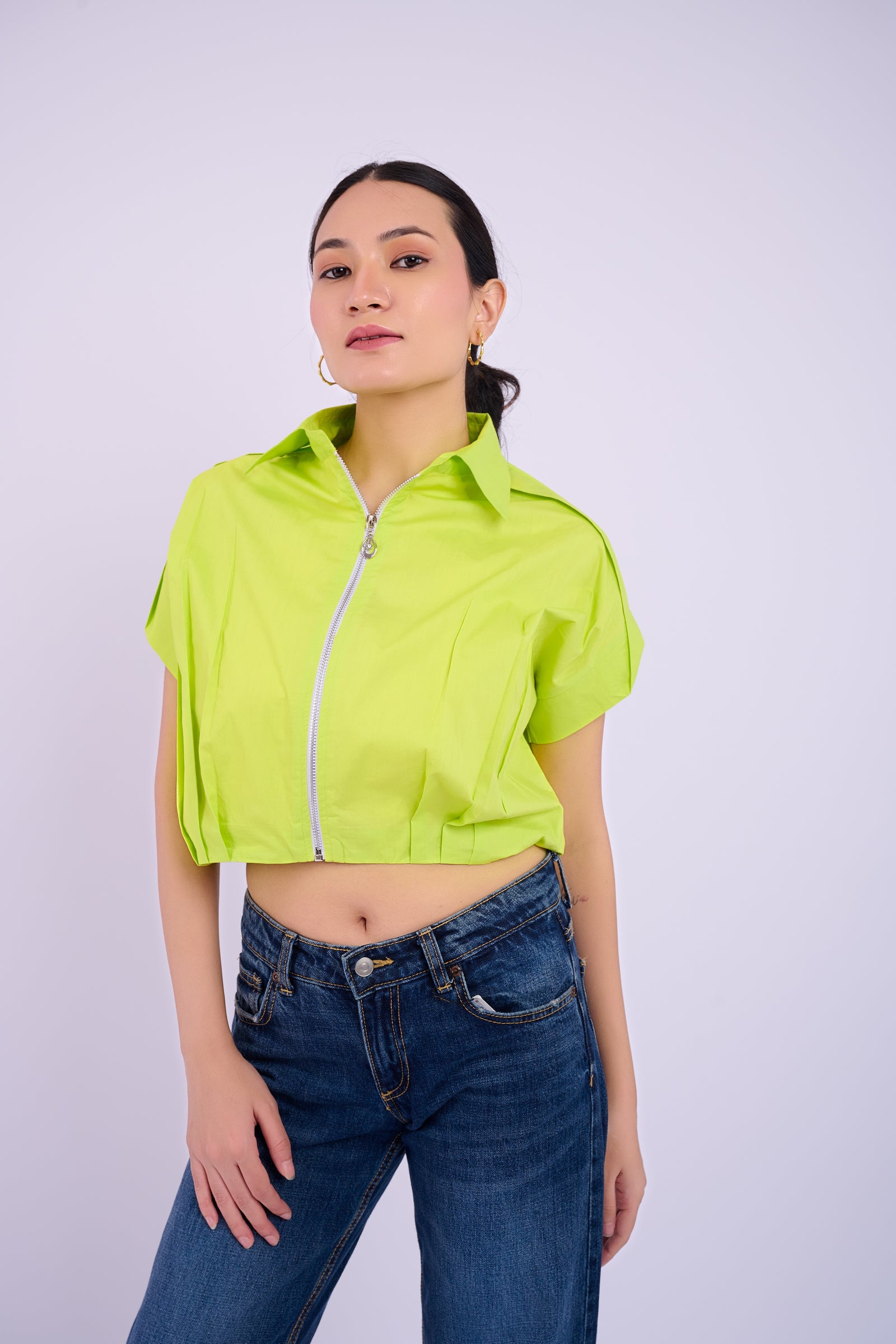 Daphnie Top - Lime Green