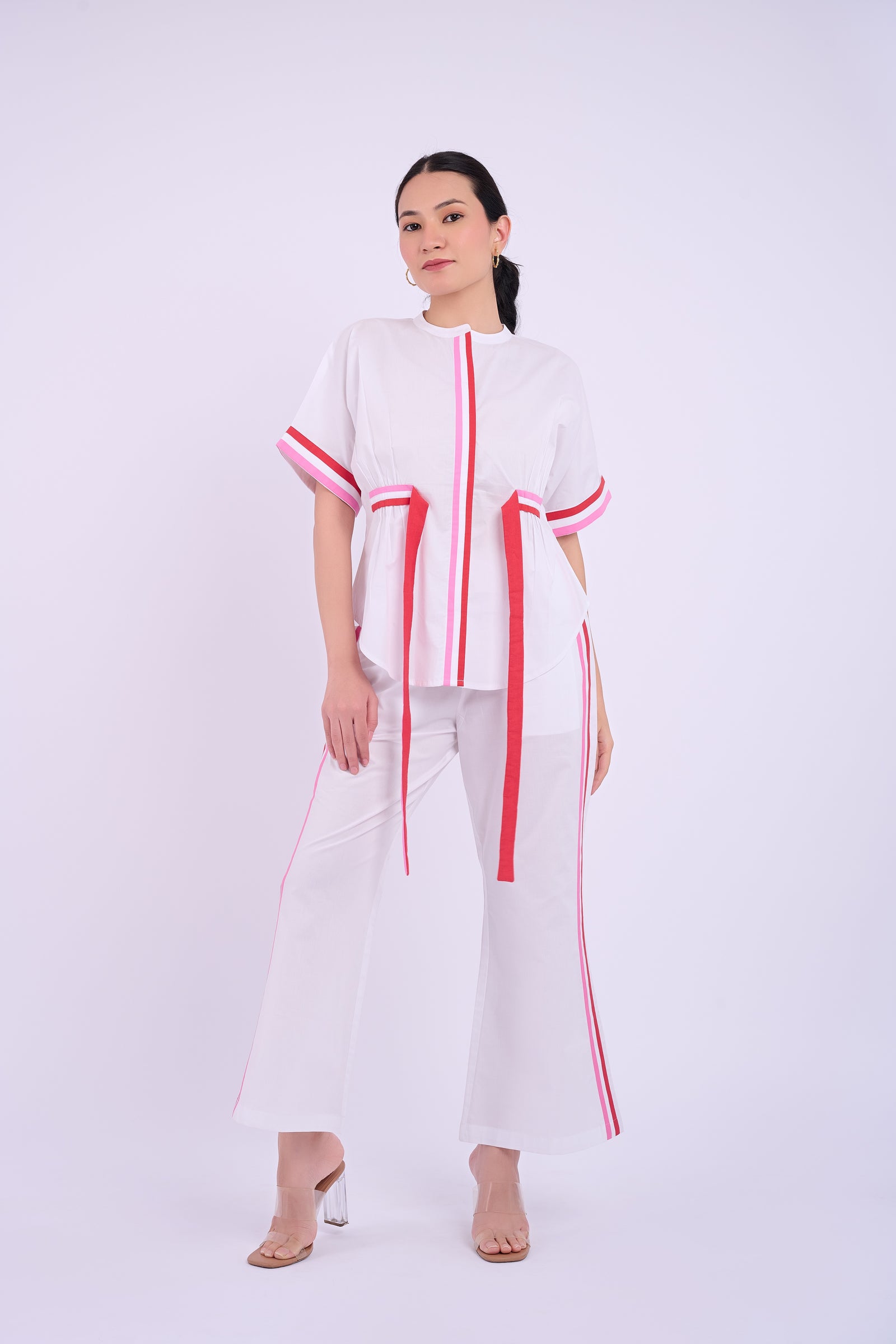 Brooke Short Sleeve Set - White