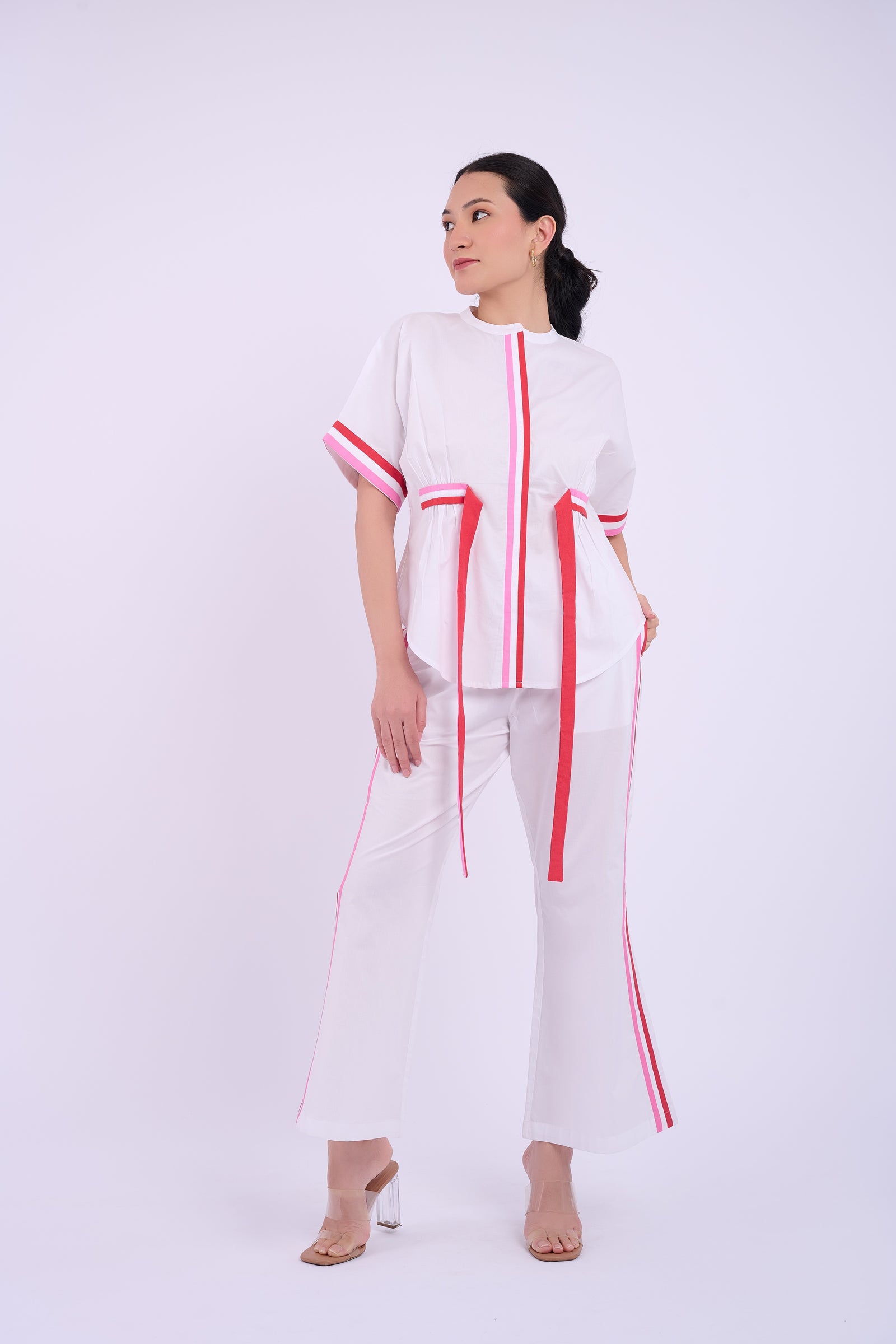 Brooke Short Sleeve Set - White