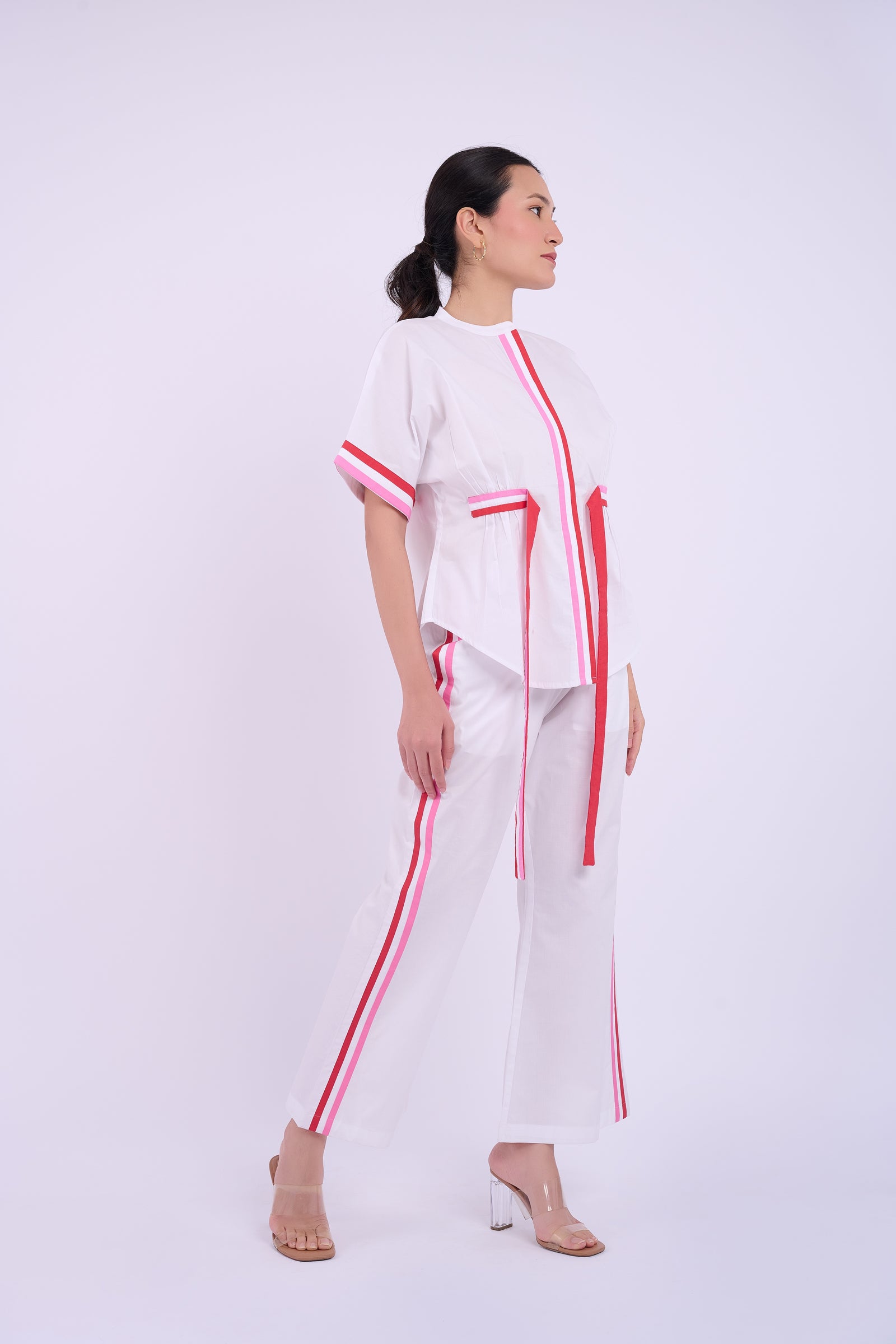 Brooke Short Sleeve Set - White