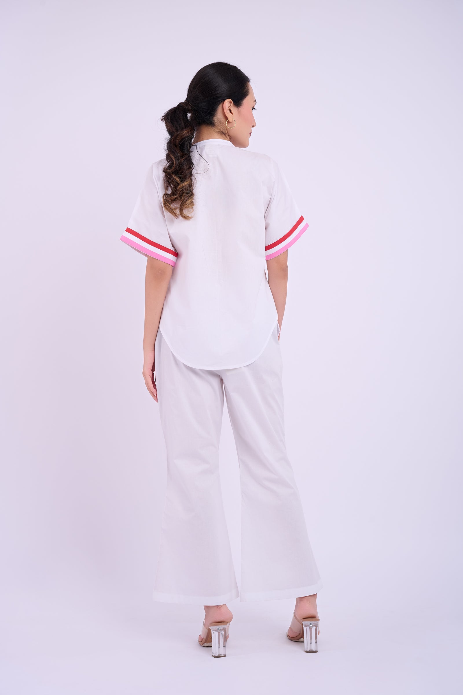 Brooke Short Sleeve Set - White