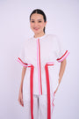 Brooke Short Sleeve Set - White