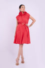 Rose Dress - Berry Red
