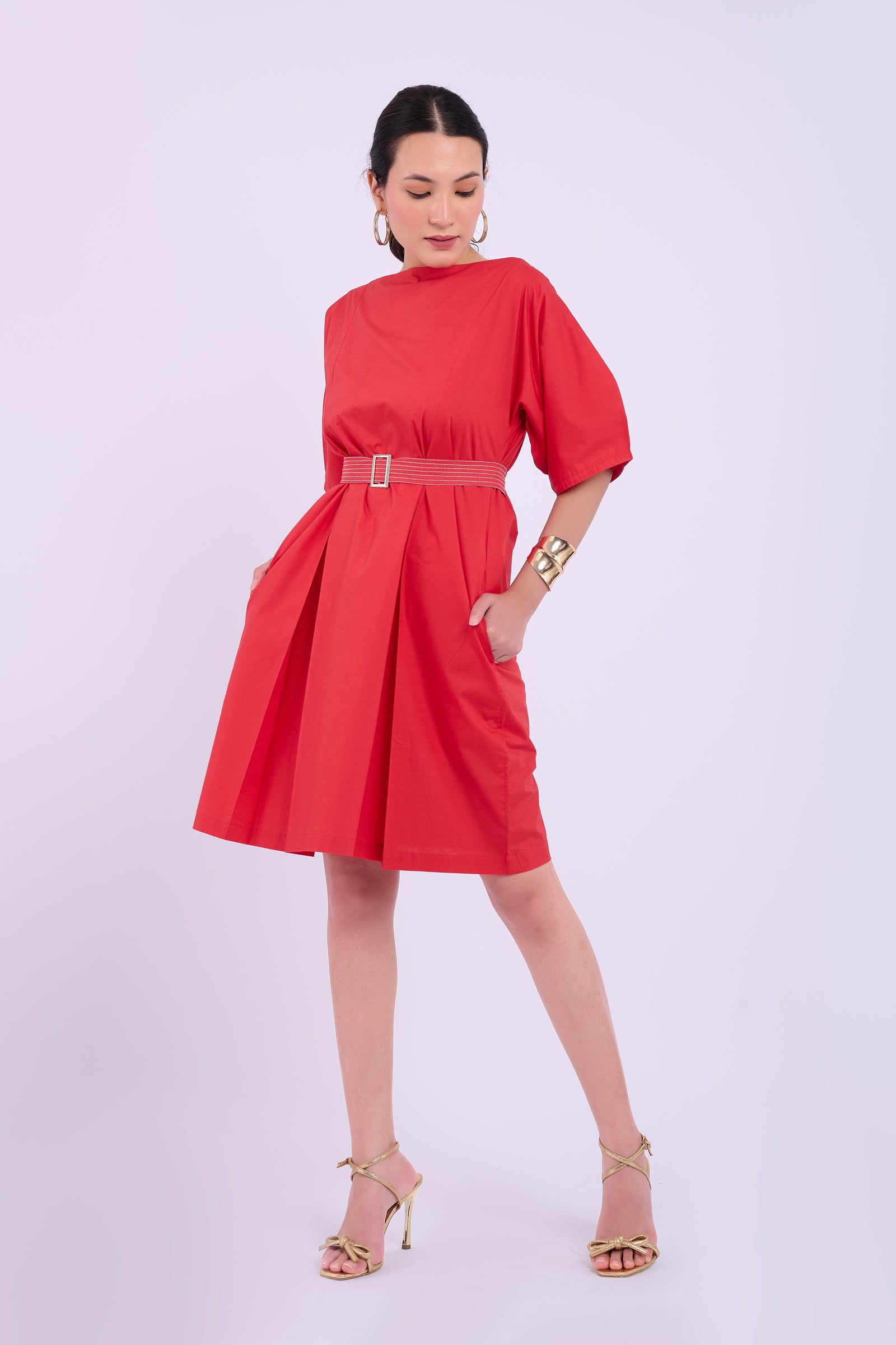 Bia Mini Dress - Berry Red