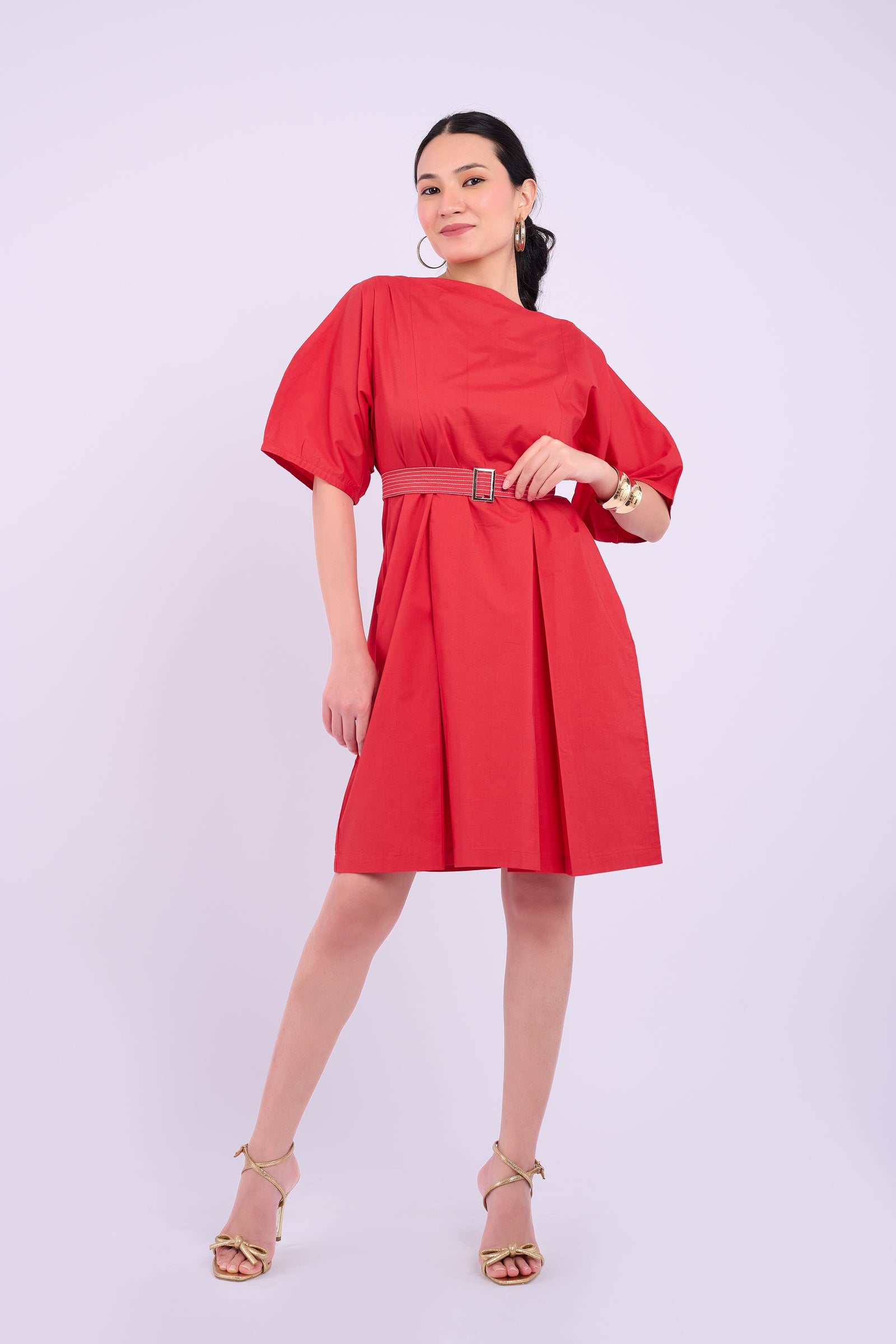 Bia Mini Dress - Berry Red