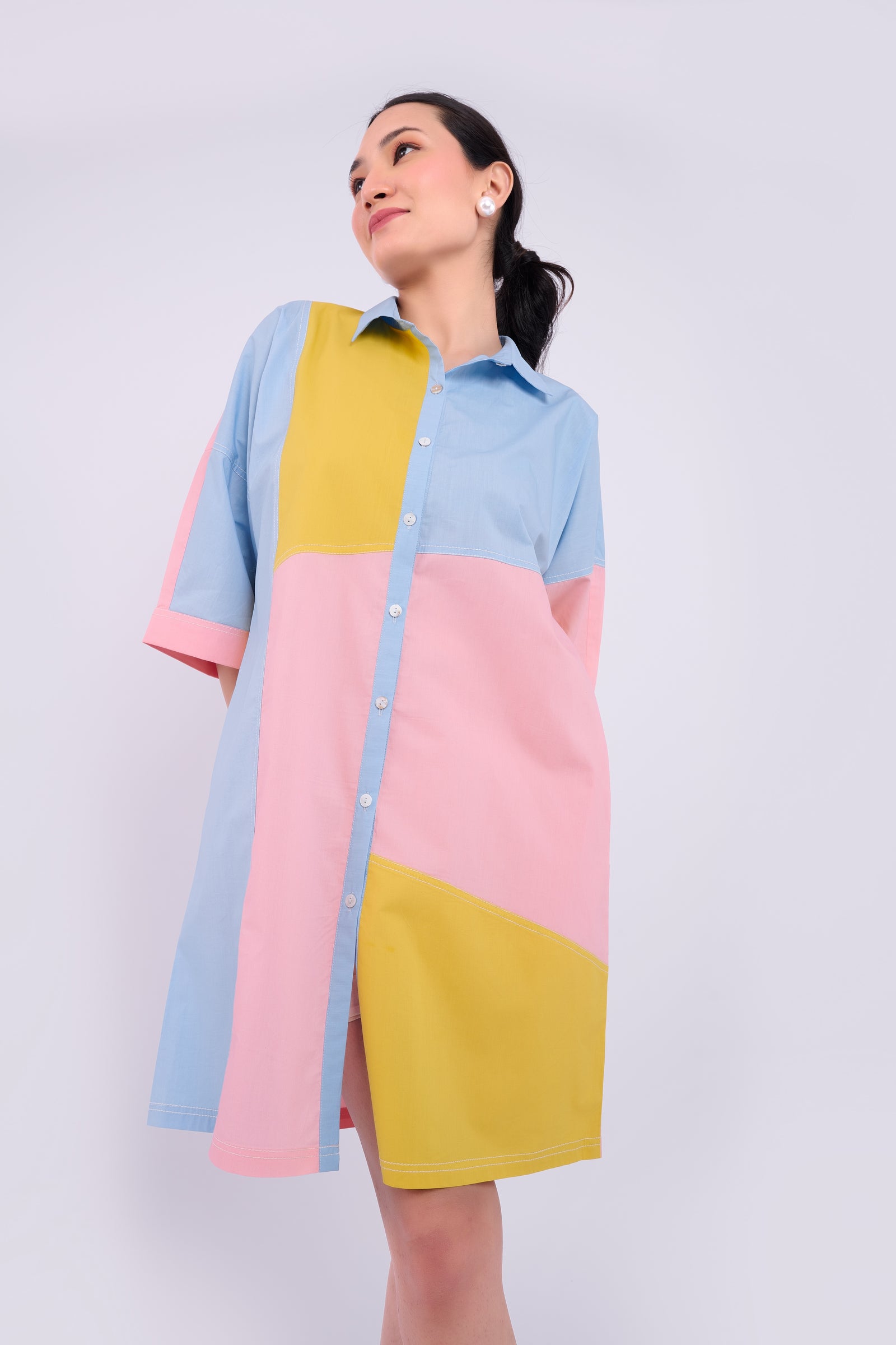 Zoe Colourblock - Blue and Yellow