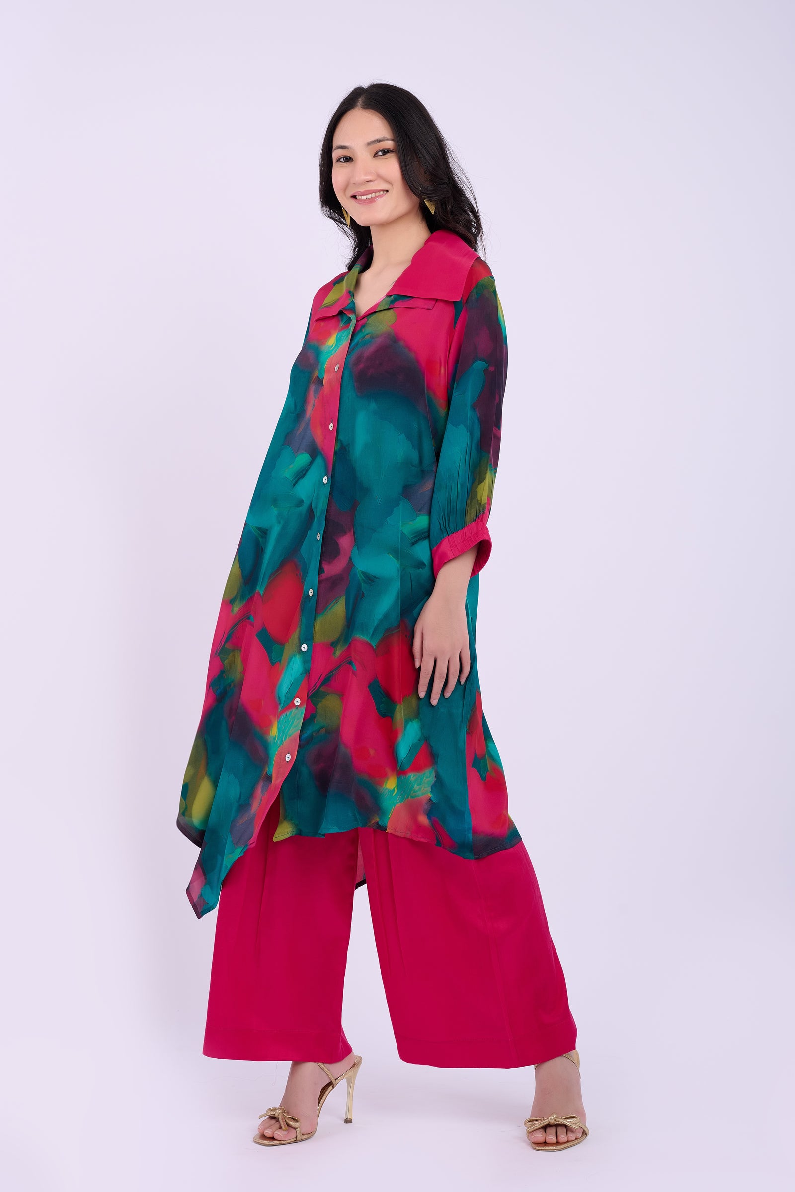 Elvis Crepe Set - Abstract Green