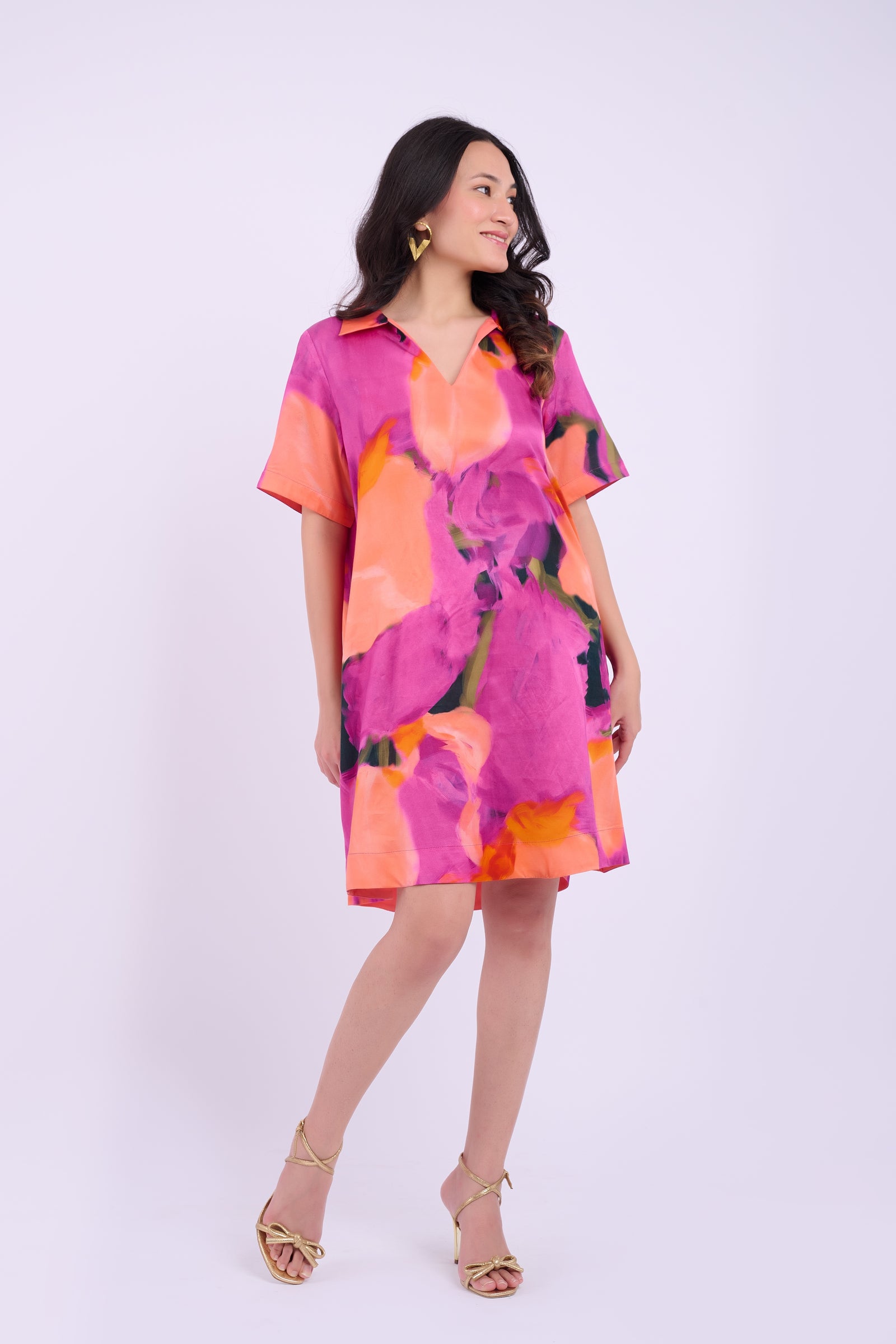 Aria Dress - Abstract Purple
