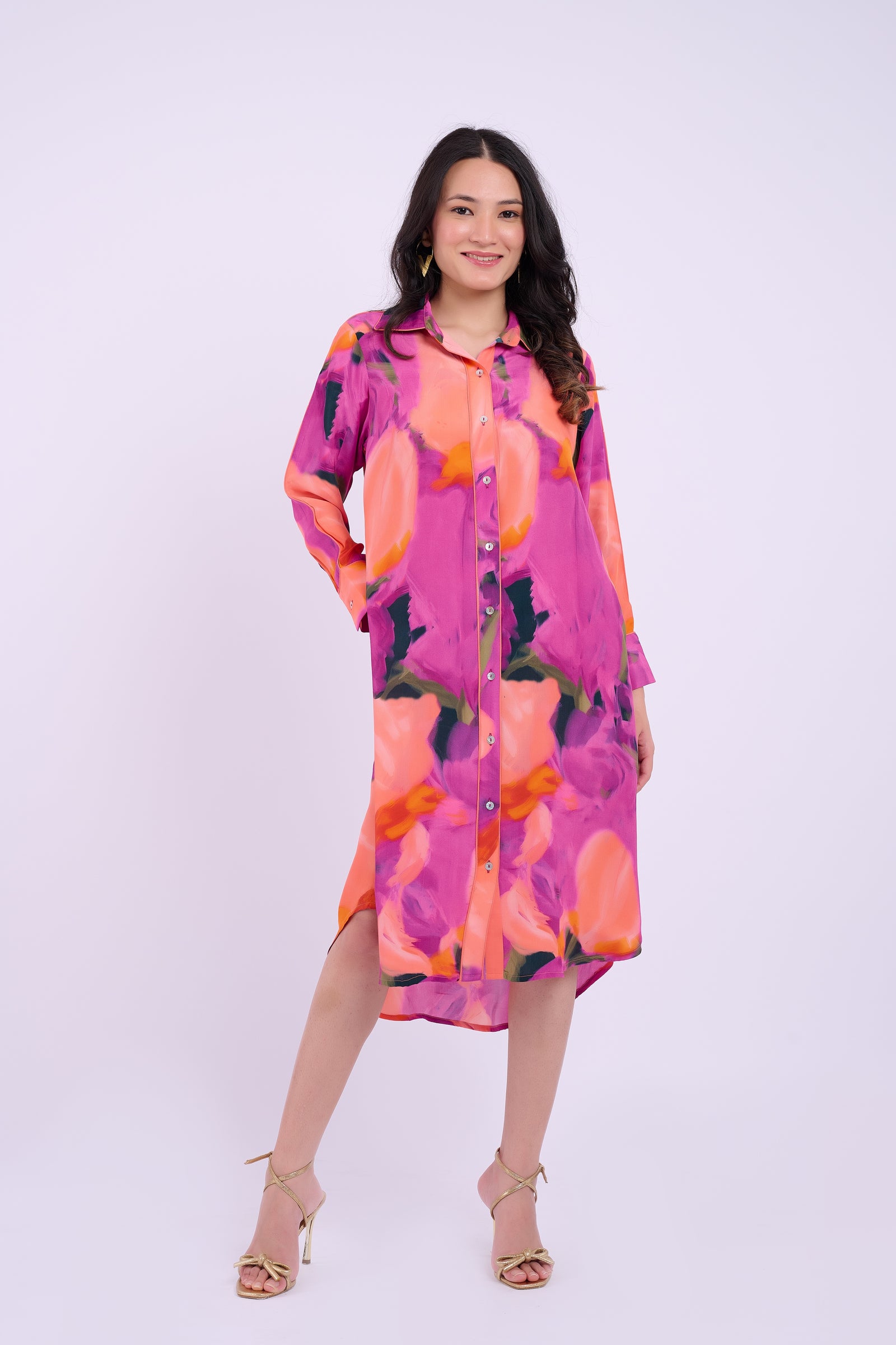 Zora Dress - Abstract Purple