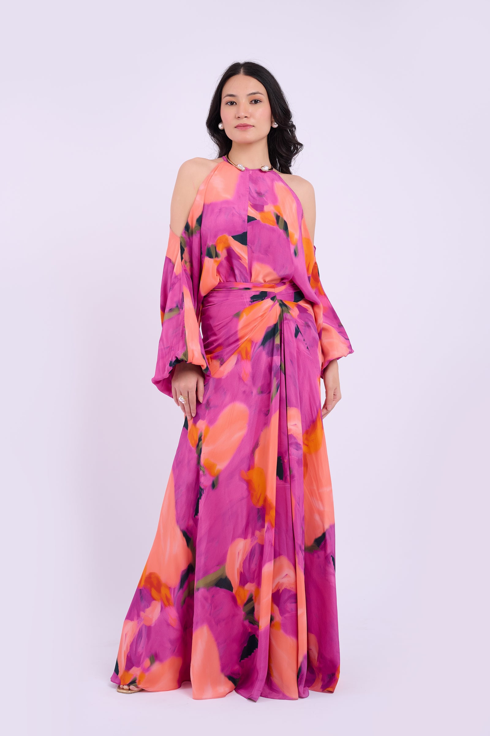 Elin Crepe Set - Abstract Purple