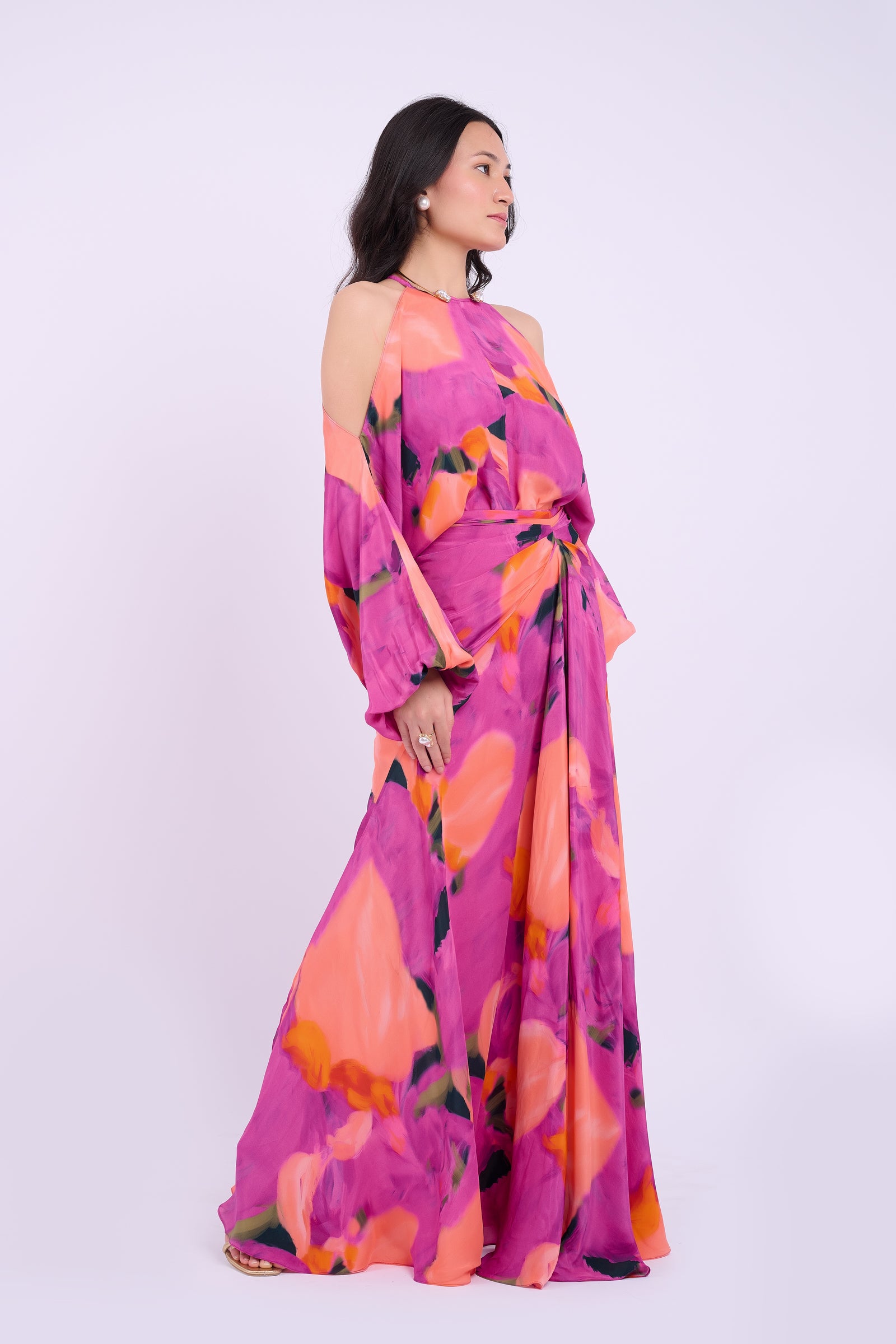 Elin Crepe Set - Abstract Purple