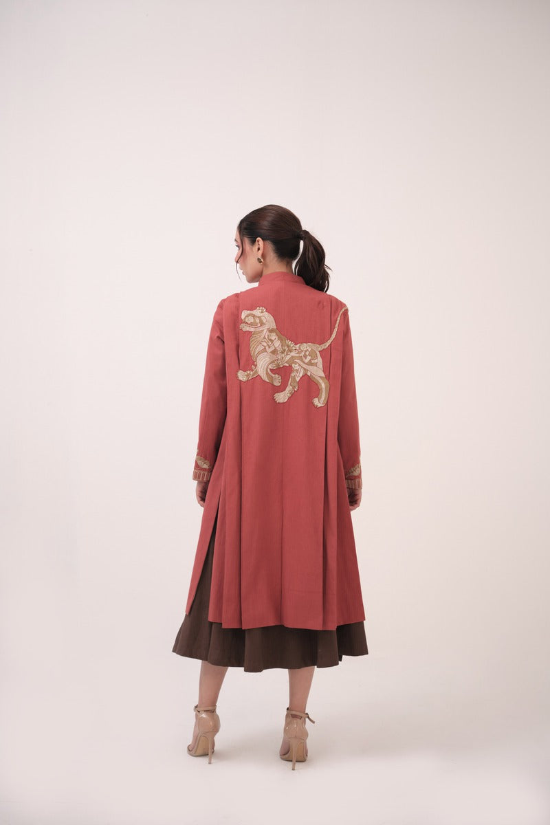 Hand Embroidered Berry Jacket