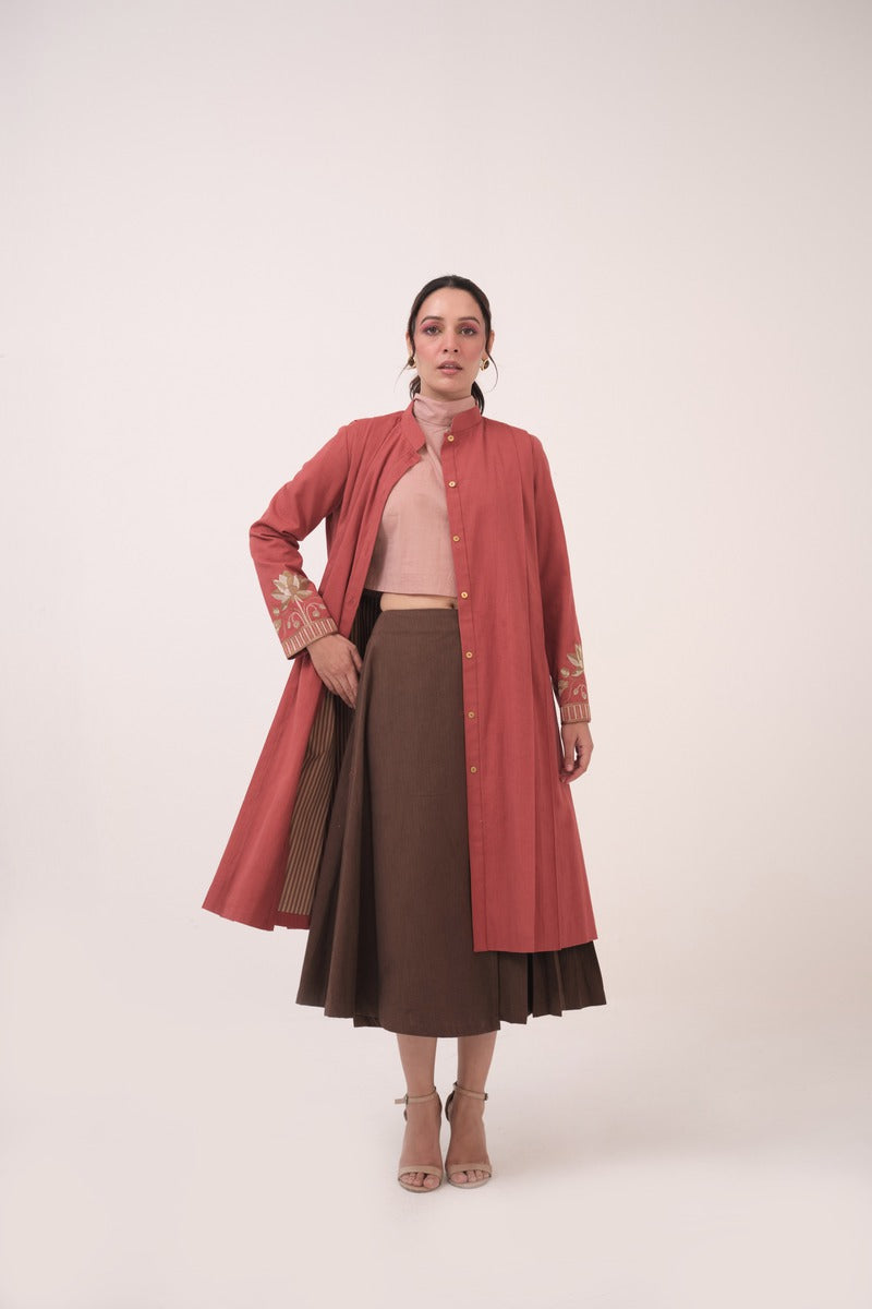 Hand Embroidered Berry Jacket