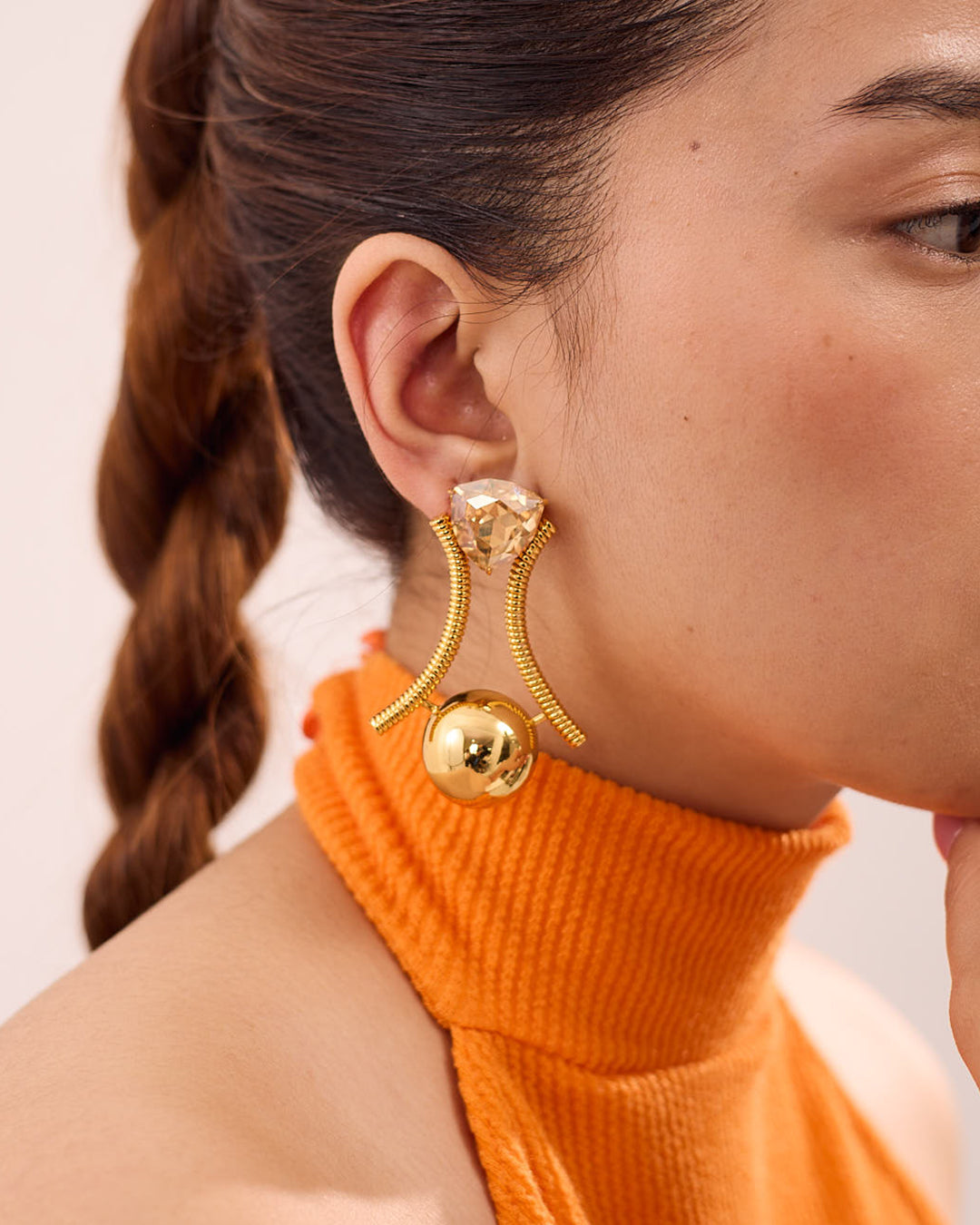 Aster gemstone earrings