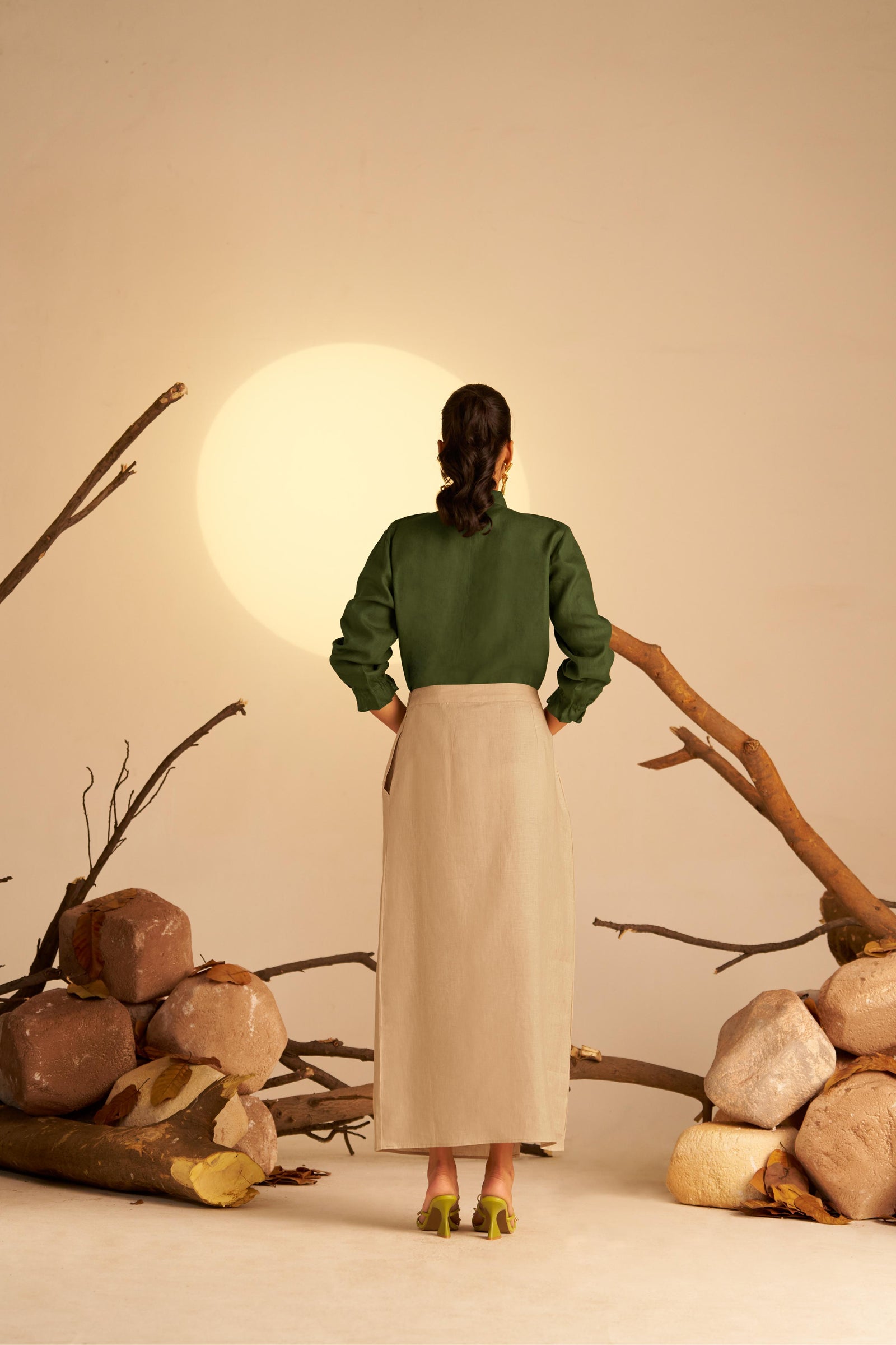 A Structured Olive Green Shirt