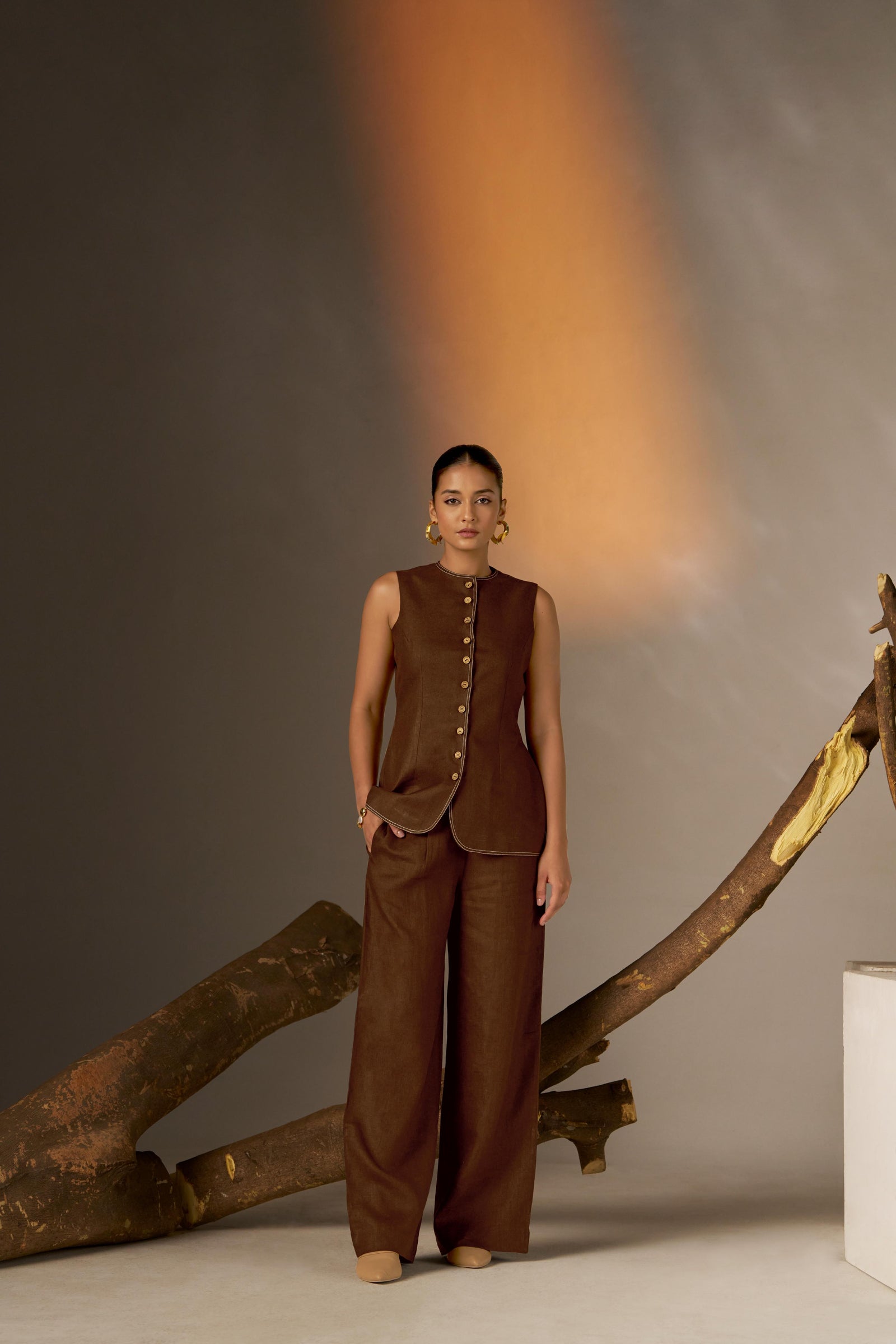 A Sophisticated Sepia-Toned Pants