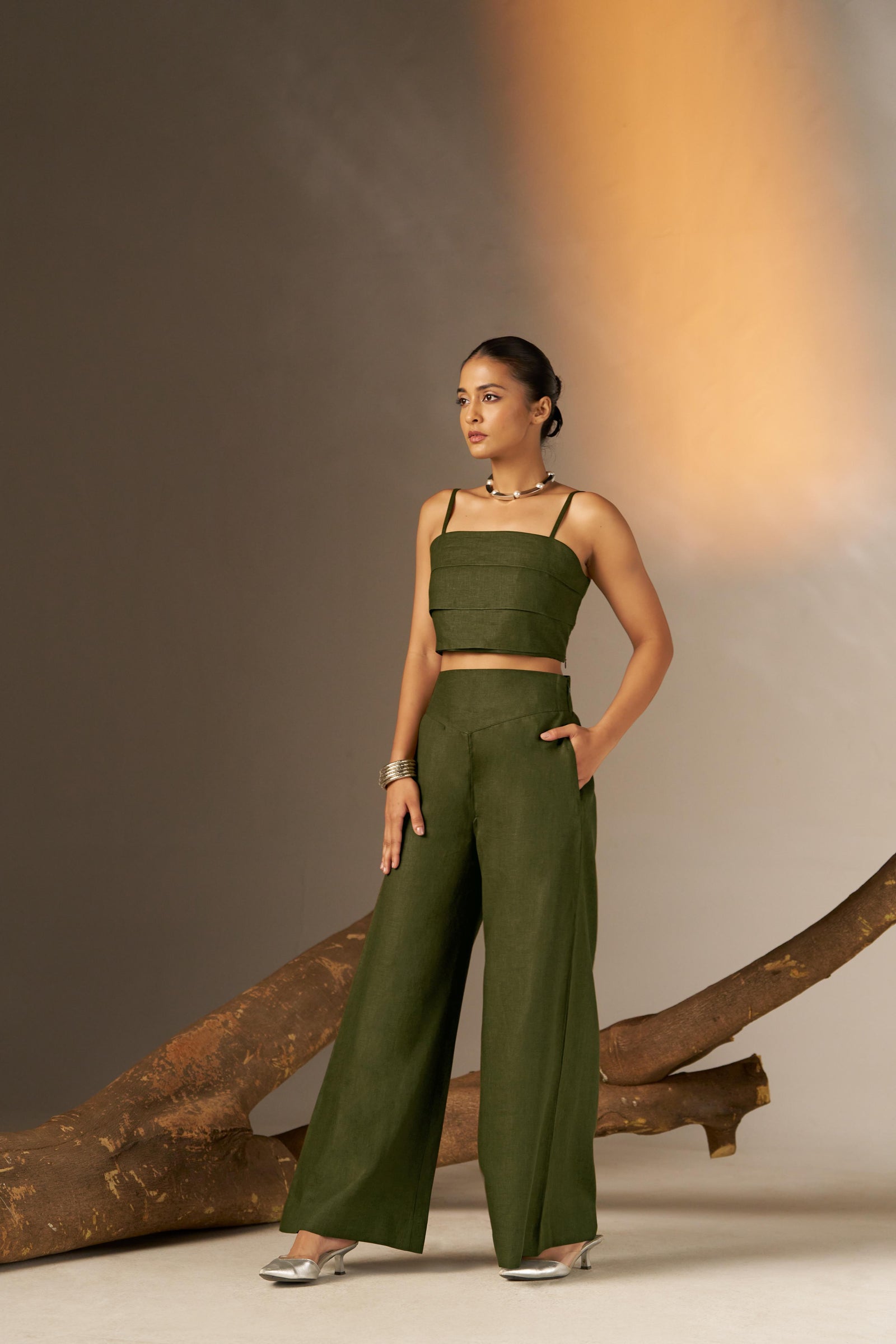 High Waisted Flared Pants