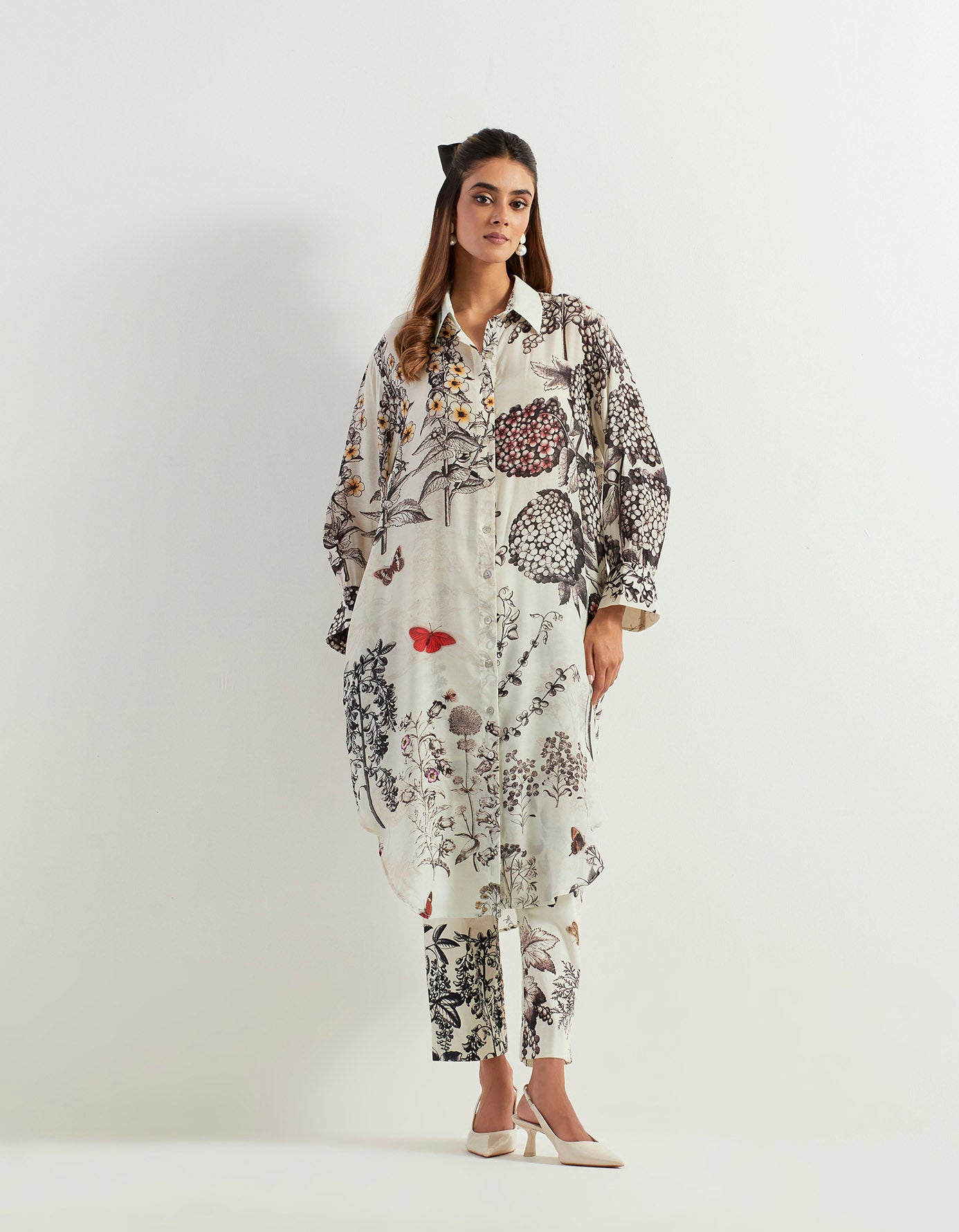 Saaya printed tunic shirt with cotton lycra pants