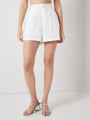 Tailored White Shorts