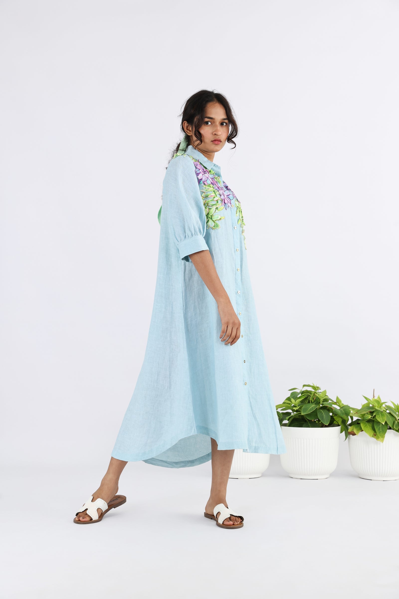 The moonglow u hem long dress