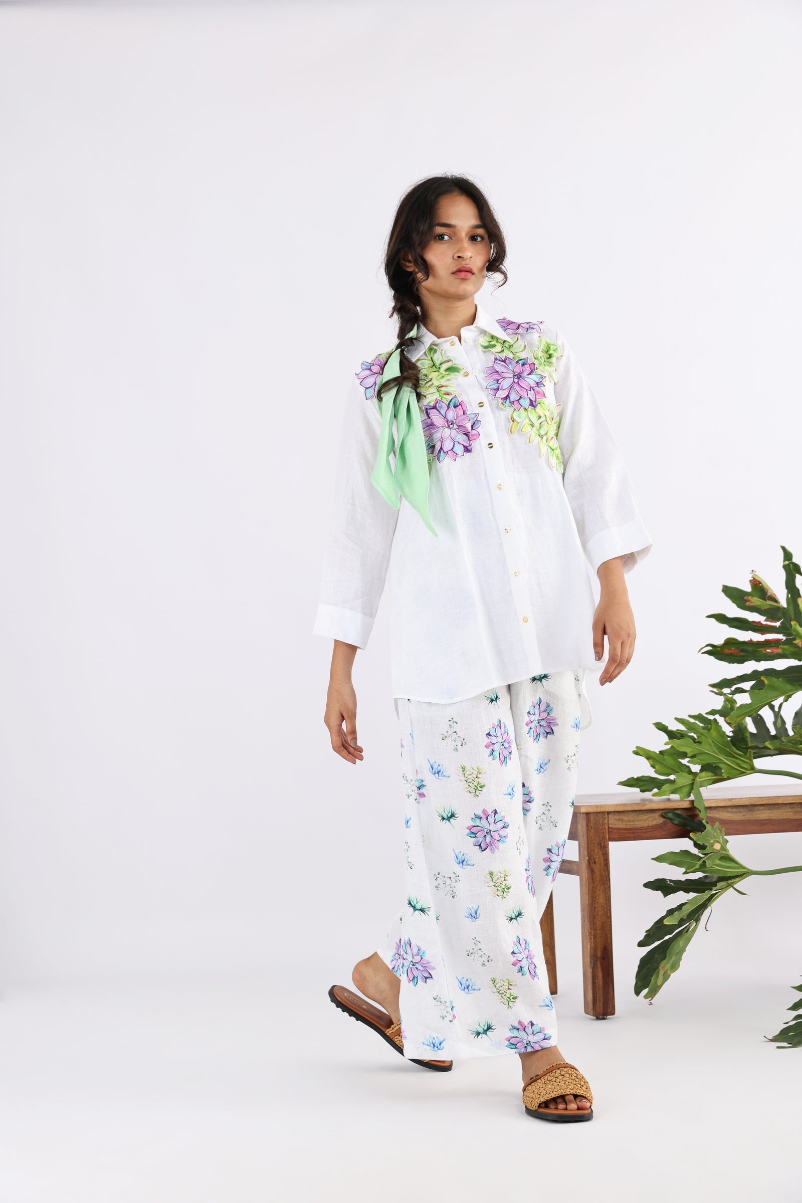 flora embroidered shirt