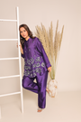 Purple Cord Set Features Hand Embroidery
