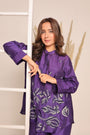 Purple Cord Set Features Hand Embroidery