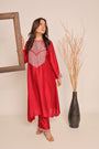 Hand-Embroidered Red Cord Set Is Perfect For A Night Out