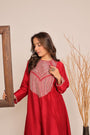 Hand-Embroidered Red Cord Set Is Perfect For A Night Out