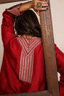 Hand-Embroidered Red Cord Set Is Perfect For A Night Out