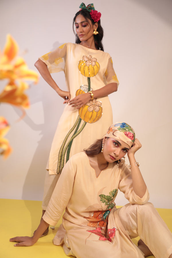 yellow blossom kurti